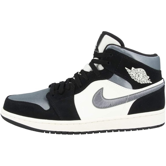 Nike Jordan Mens Air 1 Mid SE Satin Grey 10 - Picture 1 of 7
